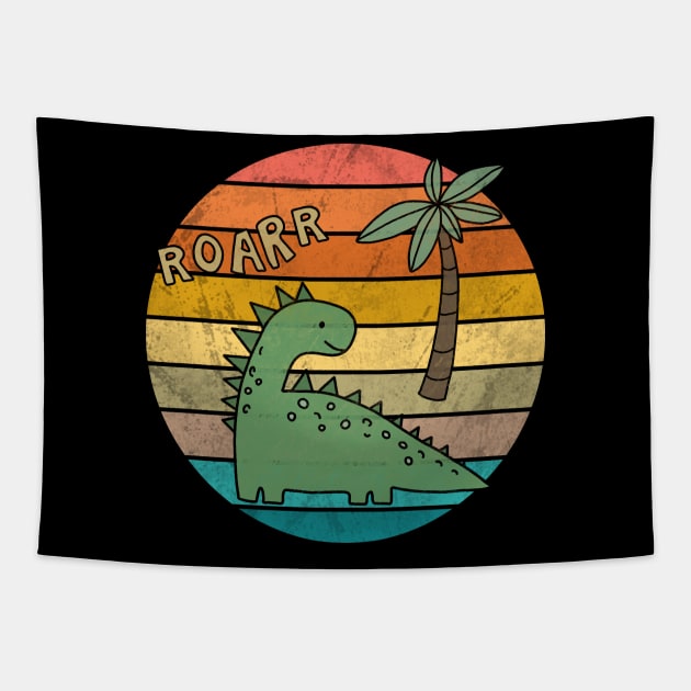 Dinosaur drawing Tapestry by valentinahramov