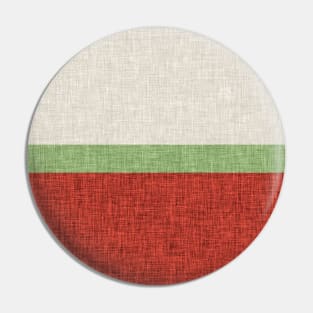 Simple Stripe Colour Block Red Orange Tan Green Pin