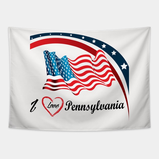 i love pennsylvania Tapestry by Print On Demand✅