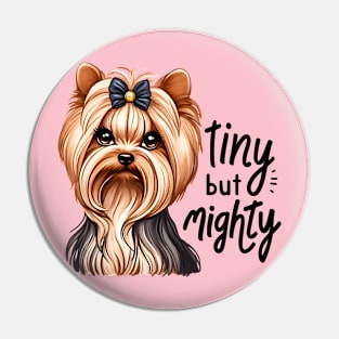 Cute yorkshire terrier dog. Gift for yorkie owners. Pin