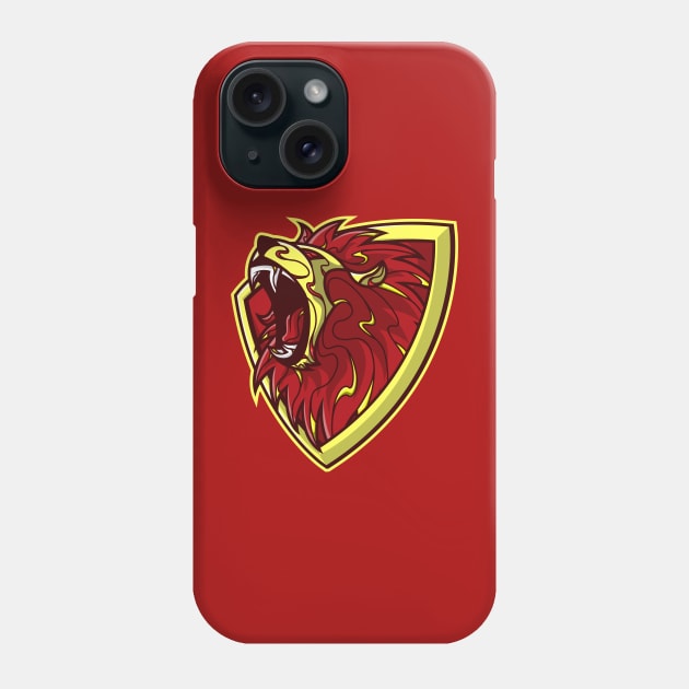 the scarlet and gold brave lion shield Phone Case by FamiFriki_V