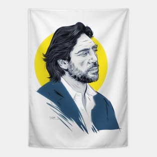 Javier Bardem - An illustration by Paul Cemmick Tapestry