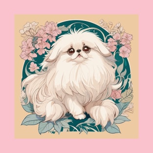 Pekingese and Flowers T-Shirt