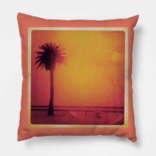 Palm Tree on the Beach Pillow