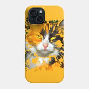 Cat with yellow eyes Phone Case