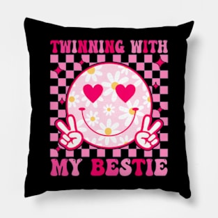 Twinning With My Bestie Matching Best Friend BFF Twins Day Pillow