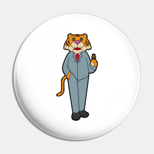 Tiger as Groom with Wedding ring Pin