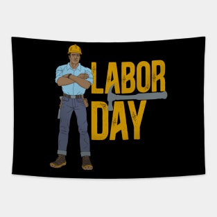 Labor Day Construction worker Tapestry