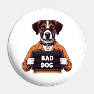 Bad Dog Prison Mugshot Pin