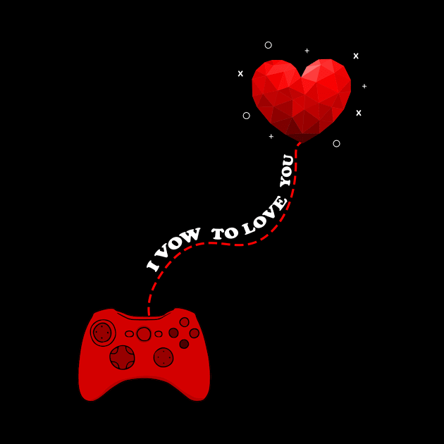 Gamer controller valentines day by Flipodesigner