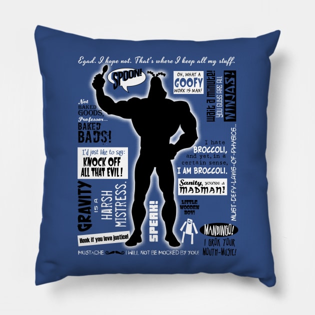 Big Blue Bug of Justice Pillow by tonynichols