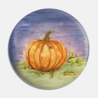 Watercolor Pumpkin Patch Pin