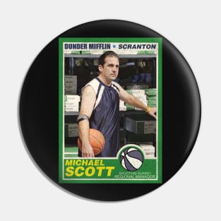 Michael Scott Basketball Trading Card Pin