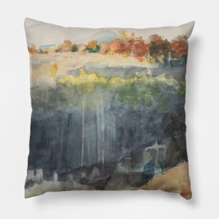 Valley and Hillside by Winslow Homer Pillow