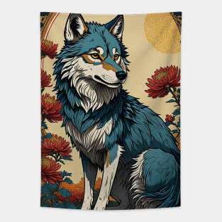 Garden Wolf Tapestry