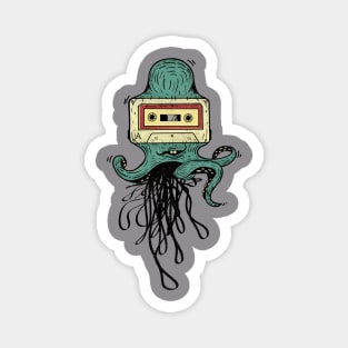 Retro Vintage Octopus & Cassete Magnet