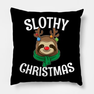 Gift For Sloth Lovers Slothy Christmas Pillow