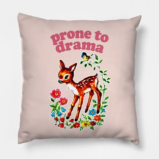 Prone To Drama / Existentialist Meme Design Pillow