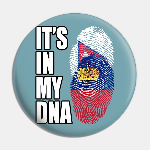 Liechtensteiner And Nepalese Mix DNA Flag Heritage Pin by Just Rep It!!