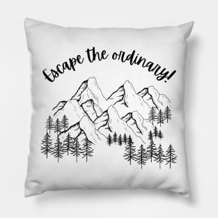 Snow covered mountain range Pillow