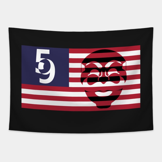 Fsociety 5/9 Hack Flag Tapestry by Pepepaul4