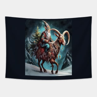 Julbocken Yule Goat And Tomte Scandanavian Mythology Tapestry