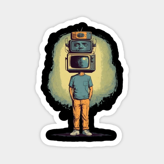 T.V Head Magnet by Trip Tank