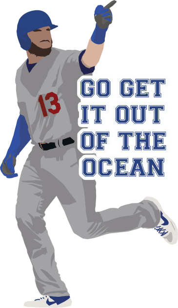 Max Muncy Go Get It Out Of The Ocean Kids T-Shirt by Hevding