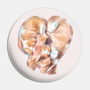 Follow Your Heart Snuggling Beagles Pin