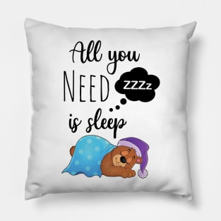 All You Need Is Sleep Pillow