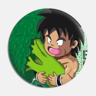 Broly Eat Healthy Live Well Pin