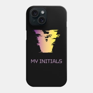 Letter V Initials Unique Name T-Shirt Phone Case