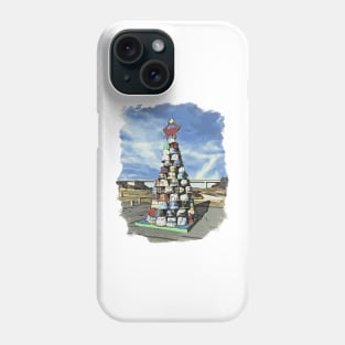 Crab Basket Christmas Tree in Watercolor Phone Case