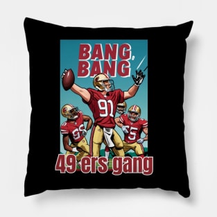 49 ers victor design,go niners Pillow