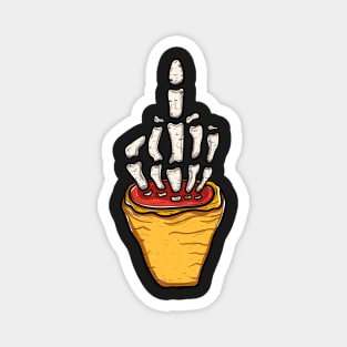 Middle finger skull Magnet