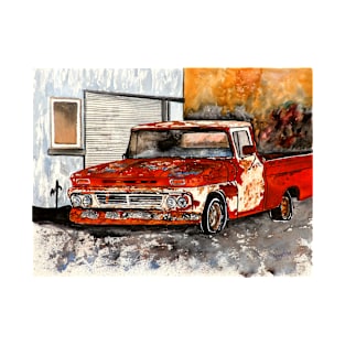 Chevy old antique truck painting T-Shirt