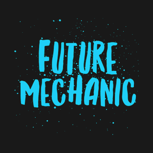 Future Mechanic Blue Text Boys T-Shirt