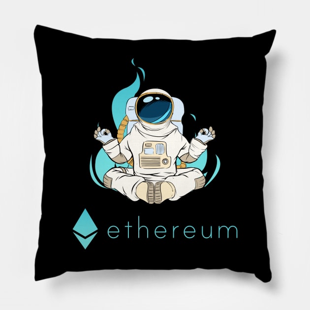 Ethereum Eth coin Crypto coin Cryptocurrency Pillow by JayD World