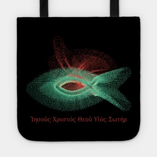 Jesus Fish Abstract Art With Greek Text Tote