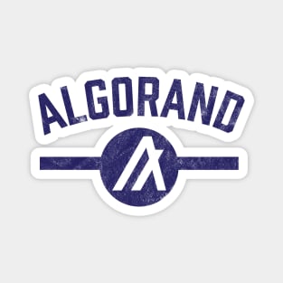 Algorand ALGO Crypto Coin Blue Vintage Athletic Magnet