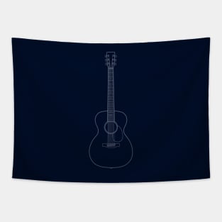 Concert Style Acoustic Guitar Outline Tapestry