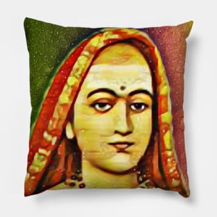Adi Shankara Snow Portrait | Adi Shankara Artwork 15 Pillow