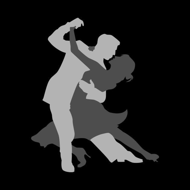 Ballroom Dancing Silhouette Competitive Dance Sport