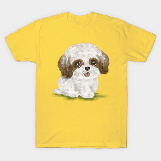 Discover Shih Tzu with tongue hanging out - Dog - T-Shirt