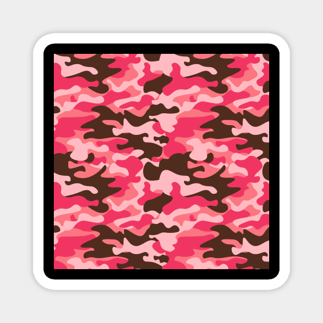 Camouflage Seamless Pattern Magnet by aquariart