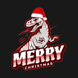 Christmas T-Rex Badass Dinosaur Design - Merry Xmas T-Shirt