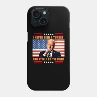 Funny Thanksgiving Political Anti-Joe Biden Design Phone Case