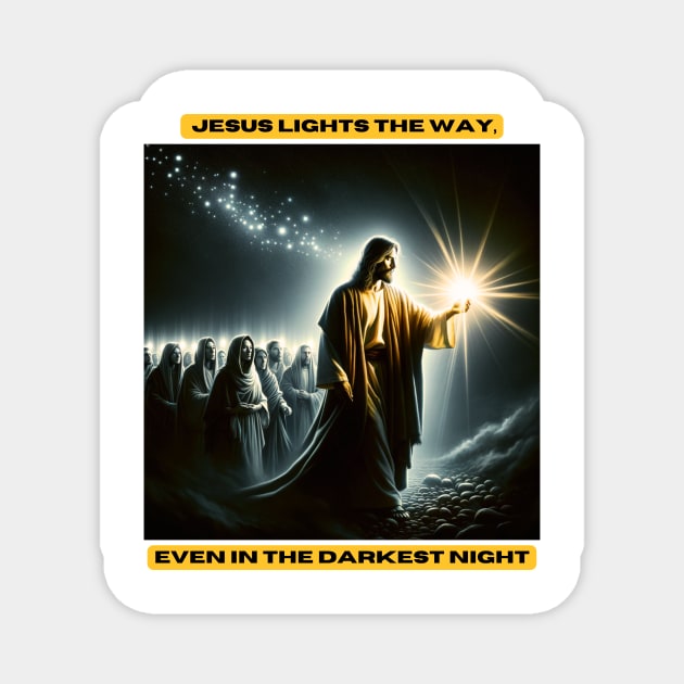 Jesus lights the way, even in the darkest night Magnet by St01k@