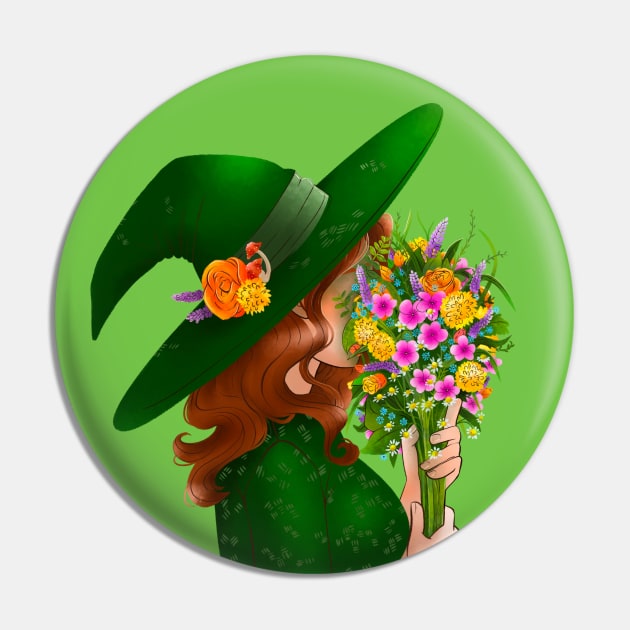 Green Witch Pin by Chinchela