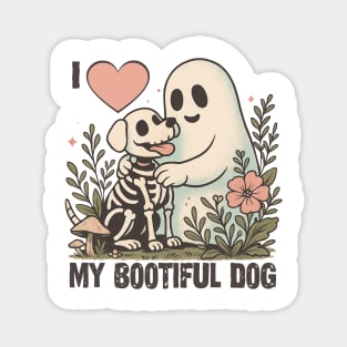 Halloween I Love My Bootiful Dog Magnet